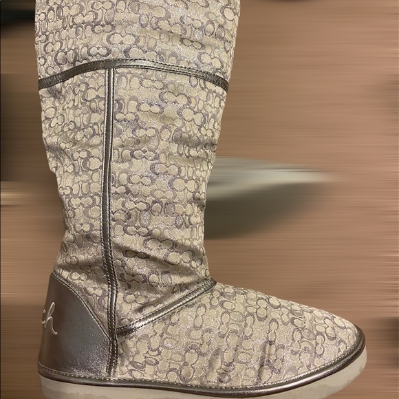Coach Shoes - Coach silver Nikole boots Coach Shoes - Coach silver Nikole boots